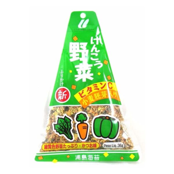 Furikake Triângulo Kenkou Yasai Urashima - Tempero Furikake Verdura e Legumes